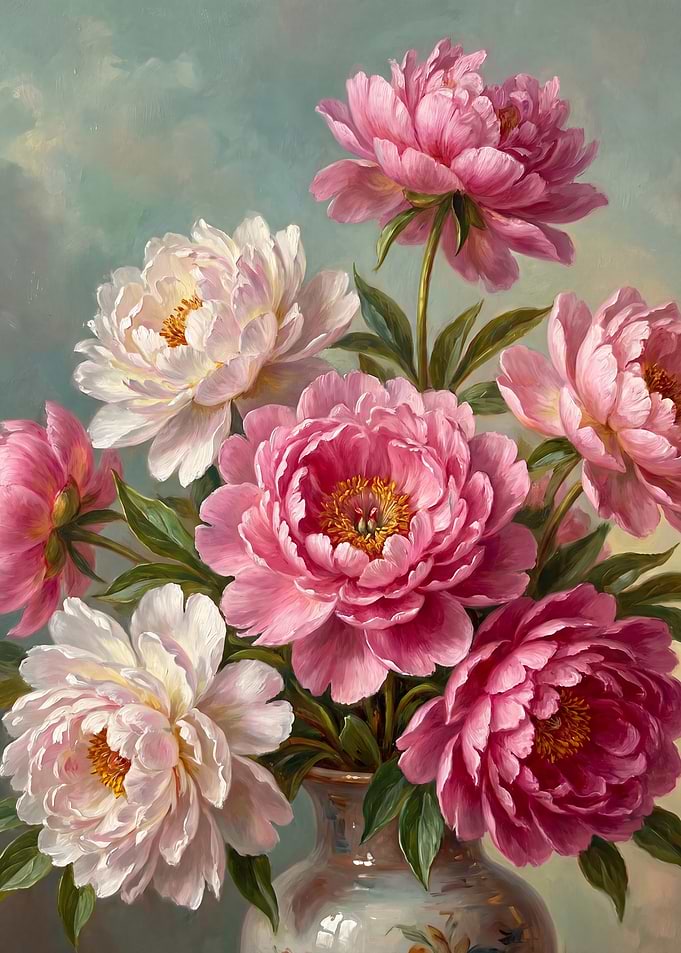 Elegant Pink and White Peony Bouquet