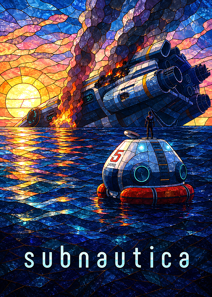 Subnautica Stained Glass Art