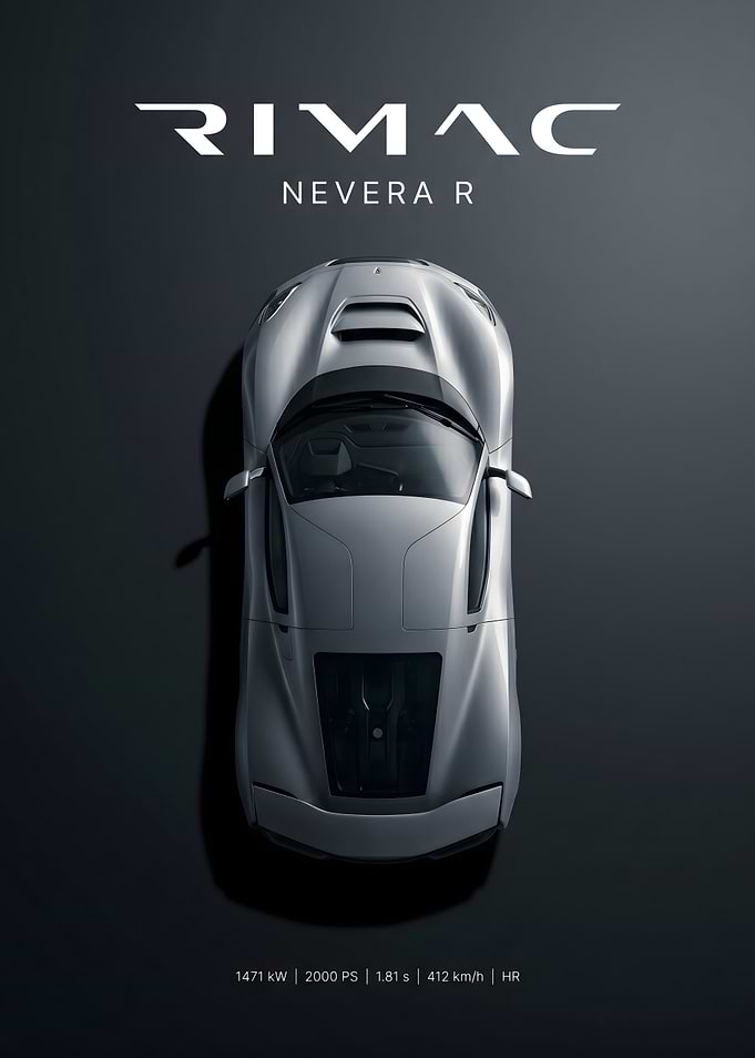 Rimac Nevera R Top View Poster
