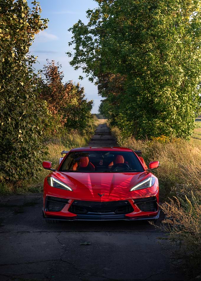 Red Chevrolet Corvette C8
