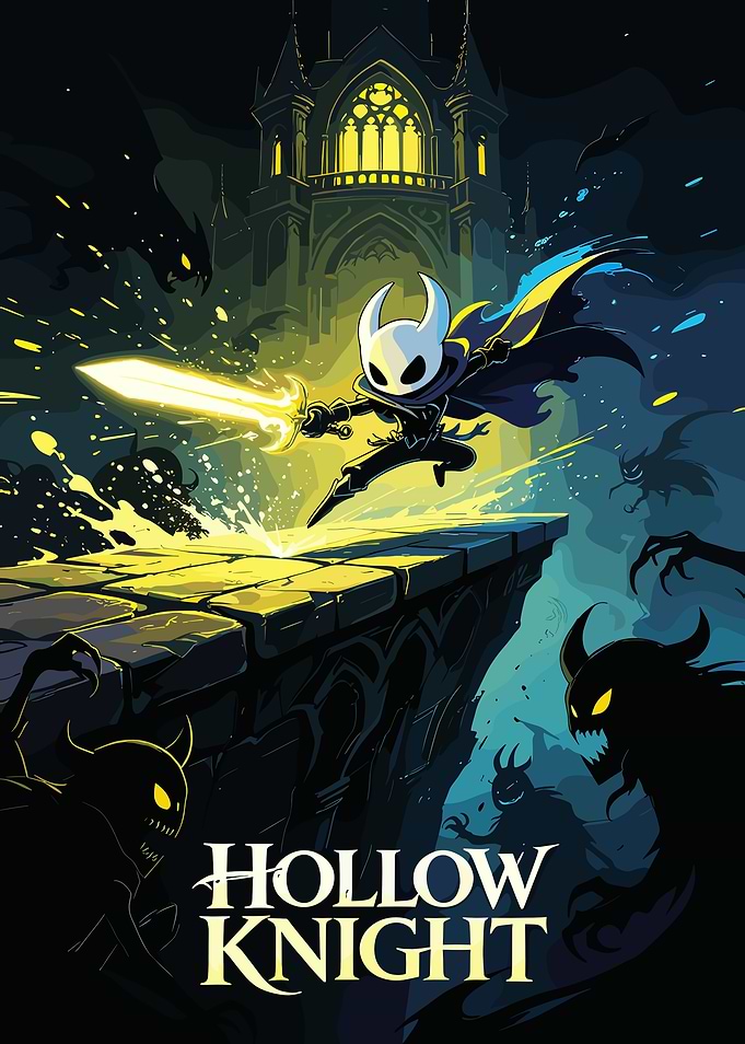Hollow Knight Action Poster