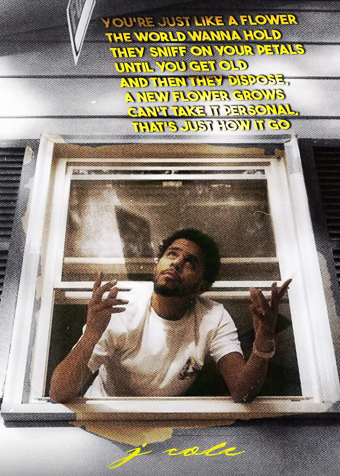 J. Cole Inspirational Lyric Poster