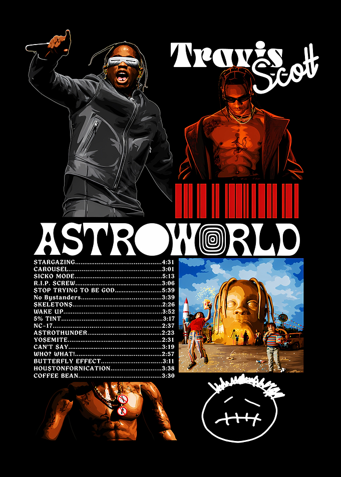 Travis Scott Astroworld Album Art Poster
