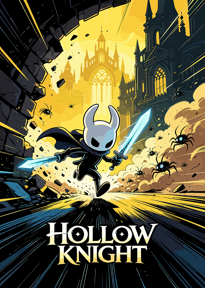 Hollow Knight Action Poster