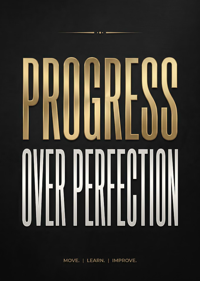 Progress Over Perfection Motivational Quote