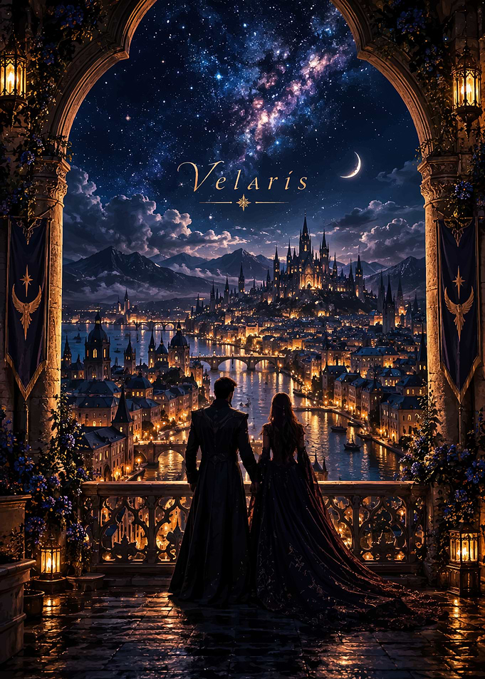 Velaris Cityscape Fantasy Couple View