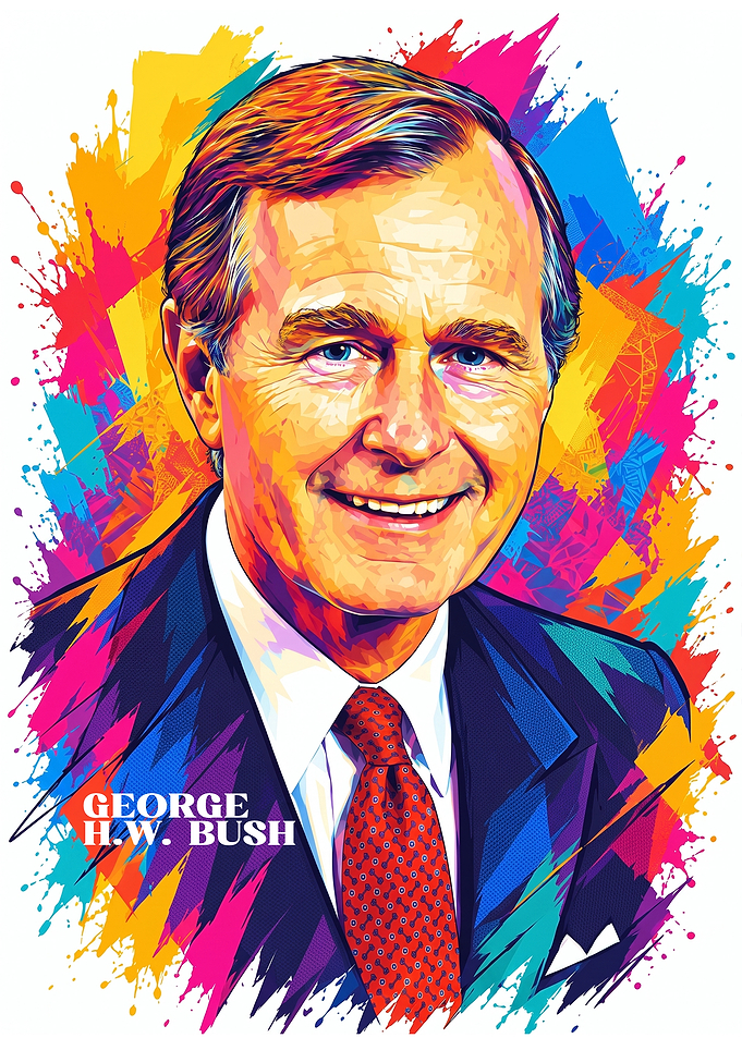 George H.W. Bush Pop Art Portrait