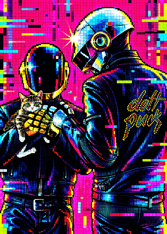 Daft Punk with a Kitten