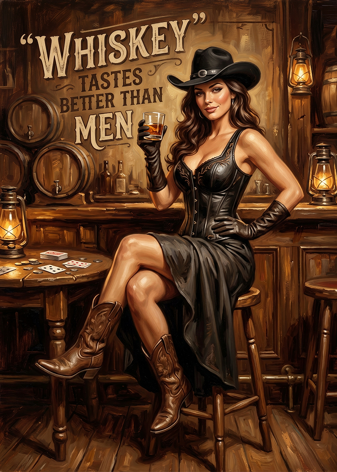 Whiskey Tastes Better Than Men Poster