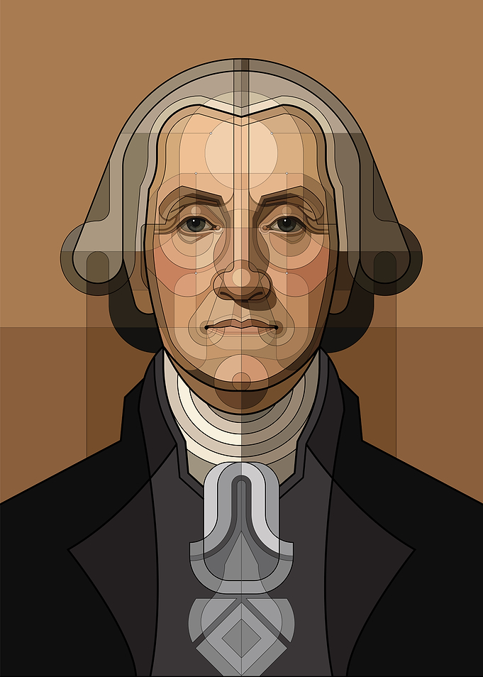 Geometric Portrait of George Washington
