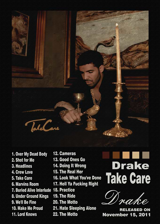 Drake Take Care Album Poster