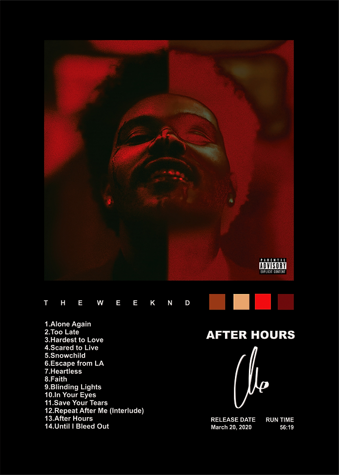 The Weeknd After Hours Album Poster
