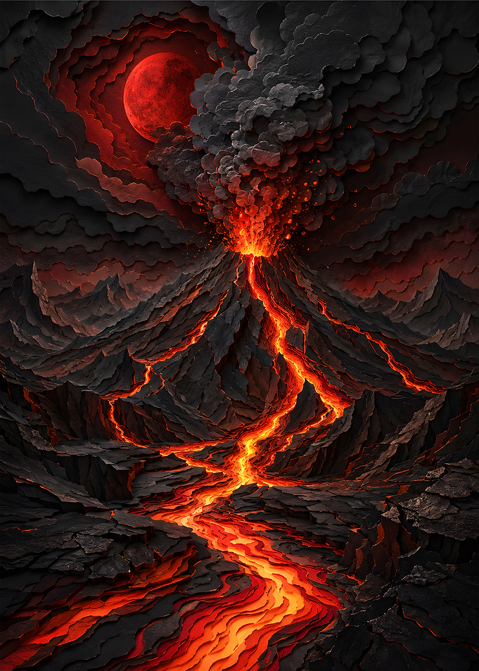 Volcanic Eruption & Lava Flow