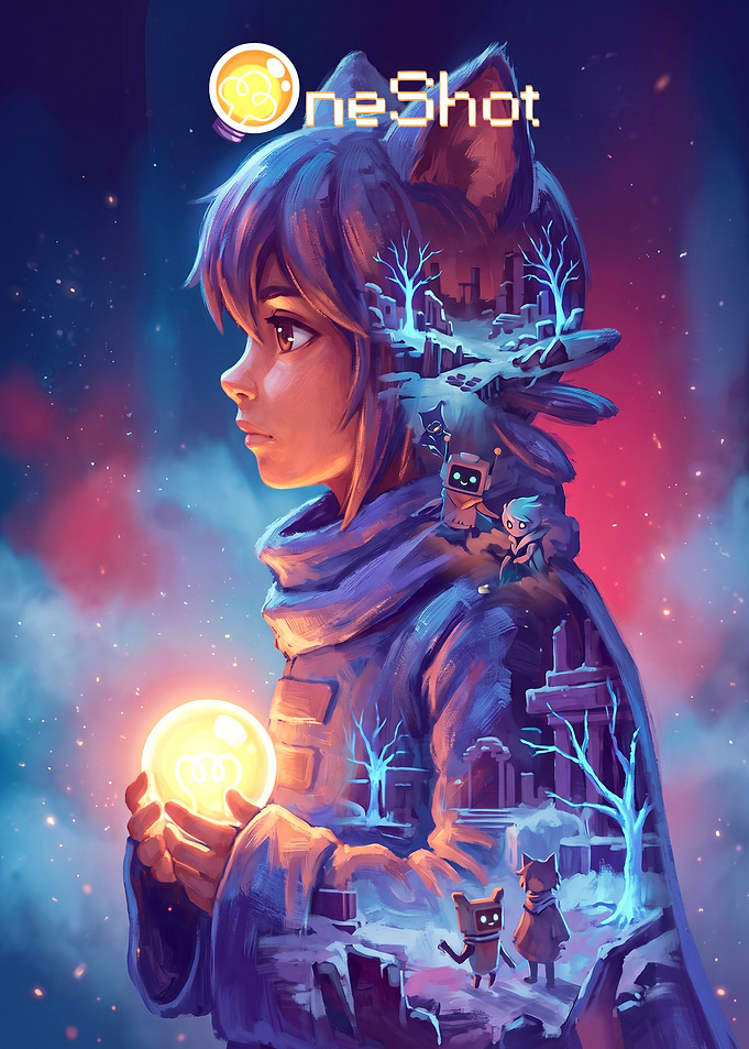 OneShot Niko and Lightbulb Poster