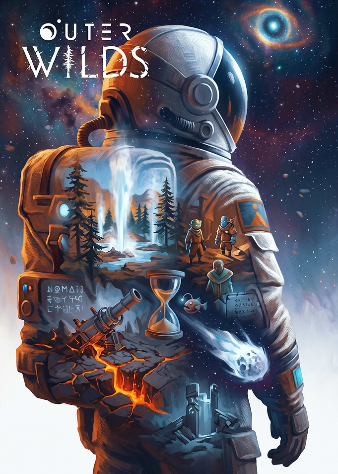 Outer Wilds Astronaut Space Poster