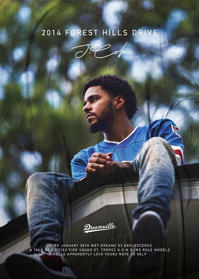J. Cole 2014 Forest Hills Drive Poster