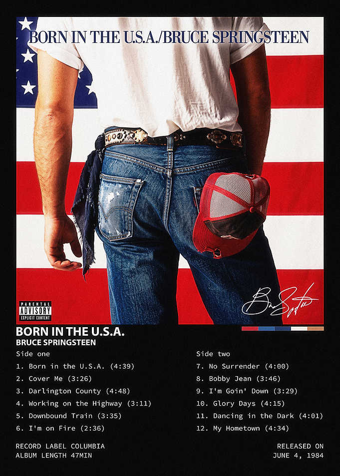 Bruce Springsteen Born in the USA Poster