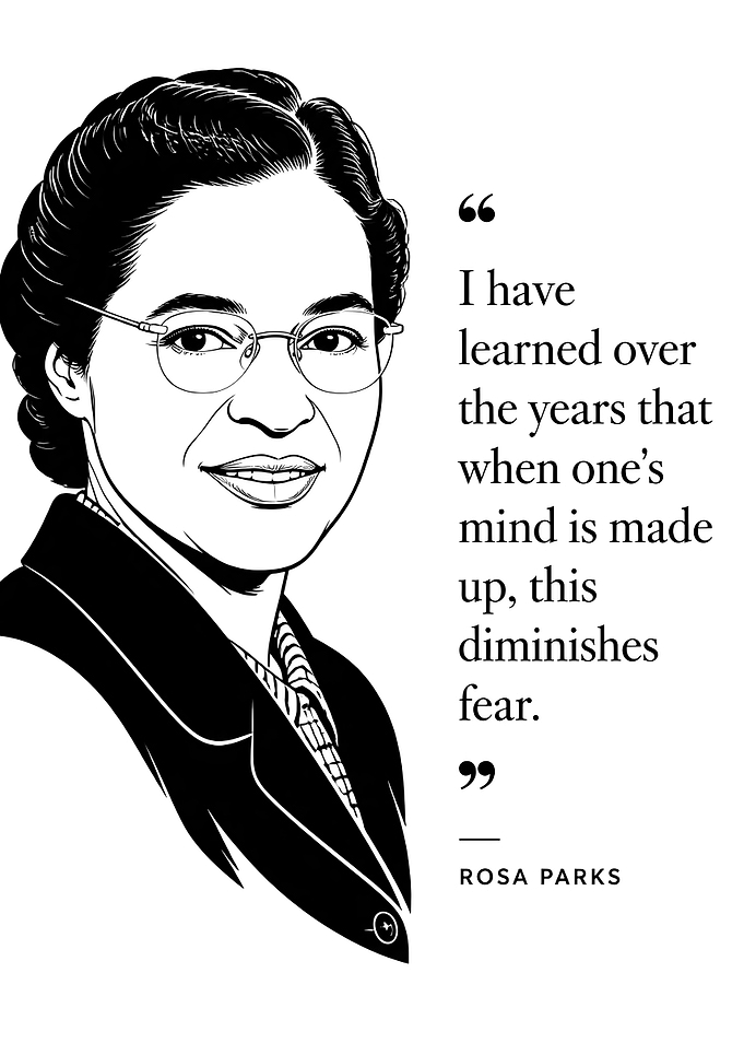 Rosa Parks Inspirational Quote Portrait