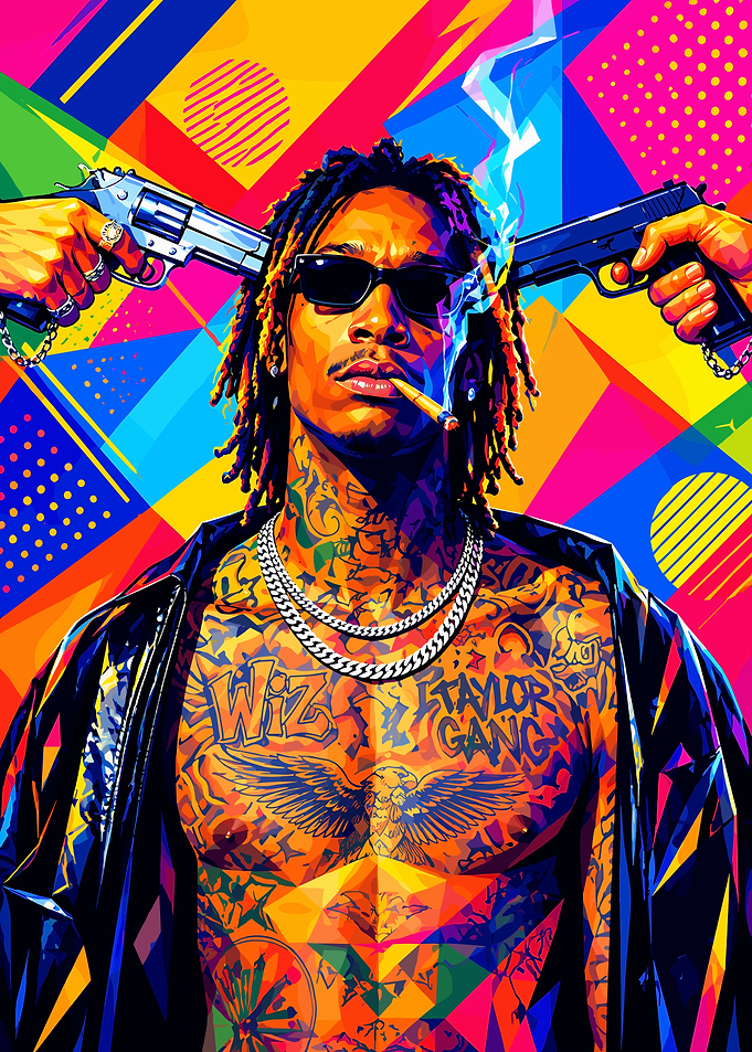 Wiz Khalifa Pop Art Portrait