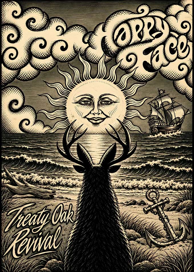 Treaty Oak Revival Happy Face Poster
