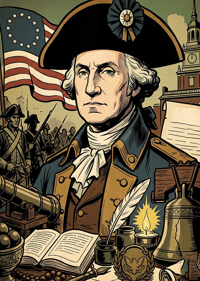 1776 Patriot General Vintage Art