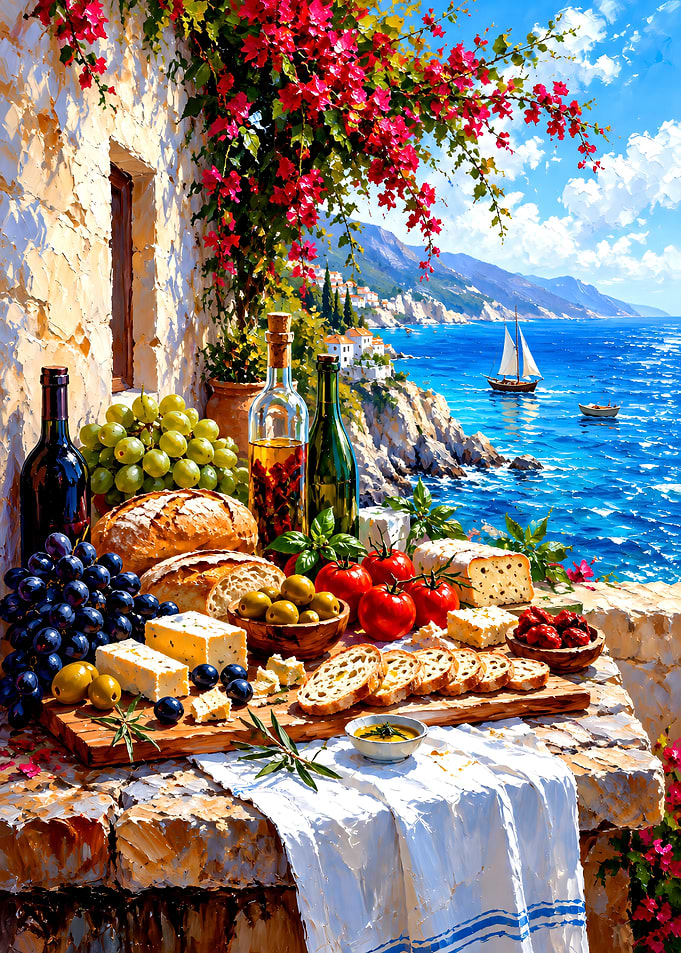 Mediterranean Feast by the Sea