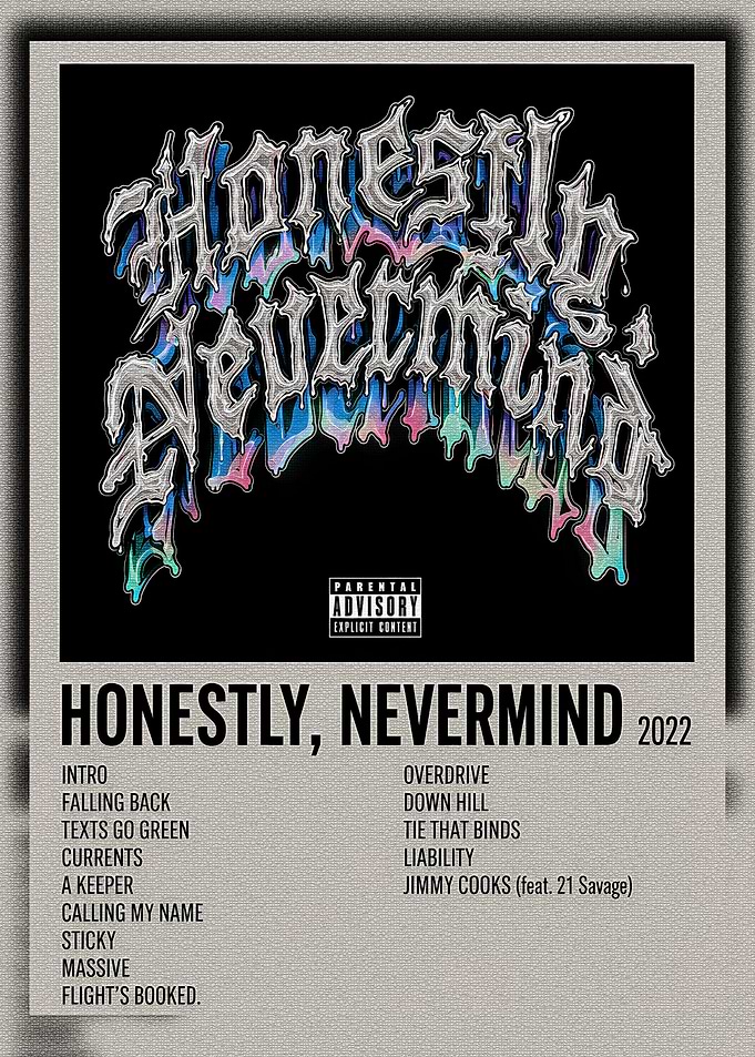 Drake Honestly Nevermind Album Poster