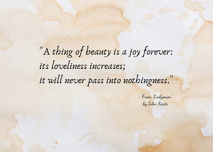 John Keats Quote Wall Art