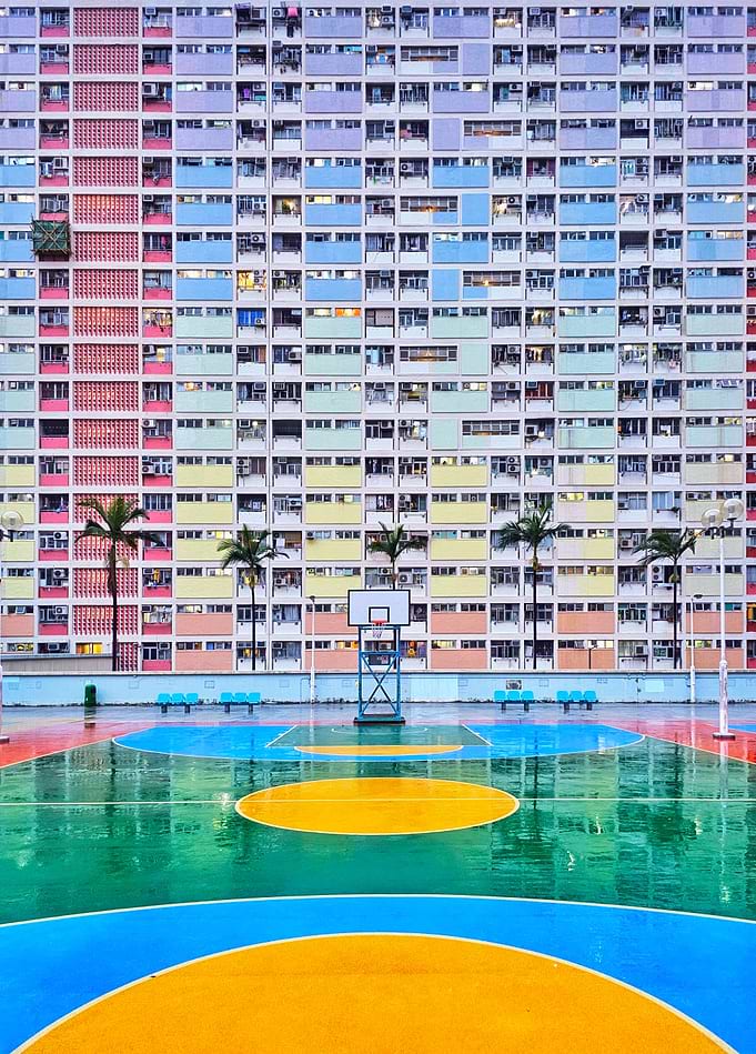 Vibrant Hong Kong Basketball Courts
