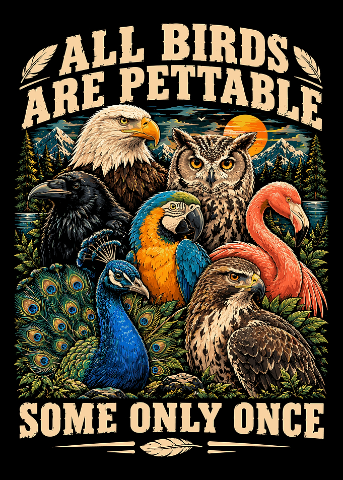 All Birds Are Pettable Funny Design