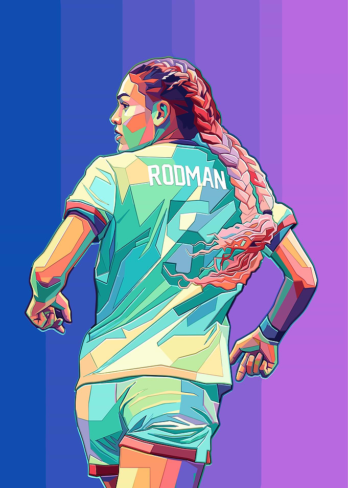 Trinity Rodman Pop Art Portrait