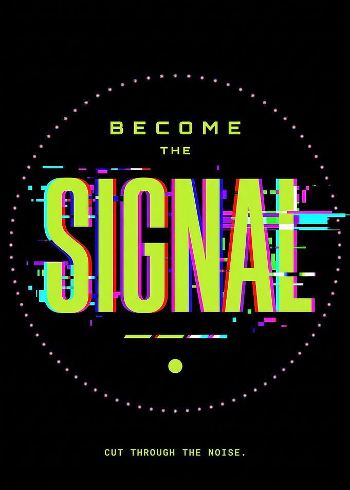 Become the Signal Glitch Art Poster