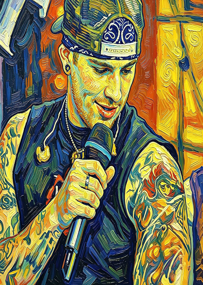 Impressionist Style Portrait of a Singer
