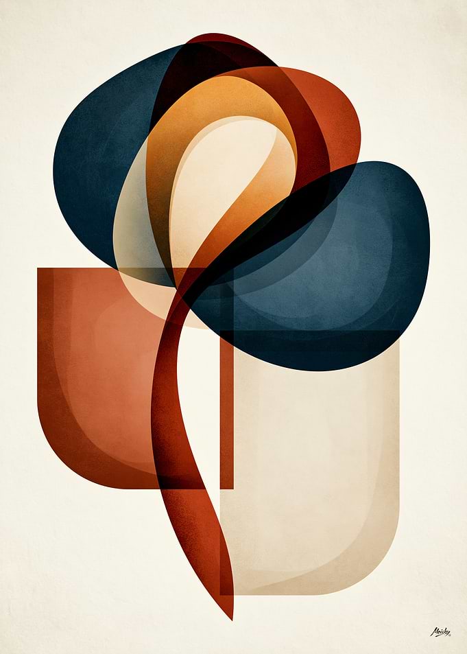 Abstract Bloom in Layered Stillness