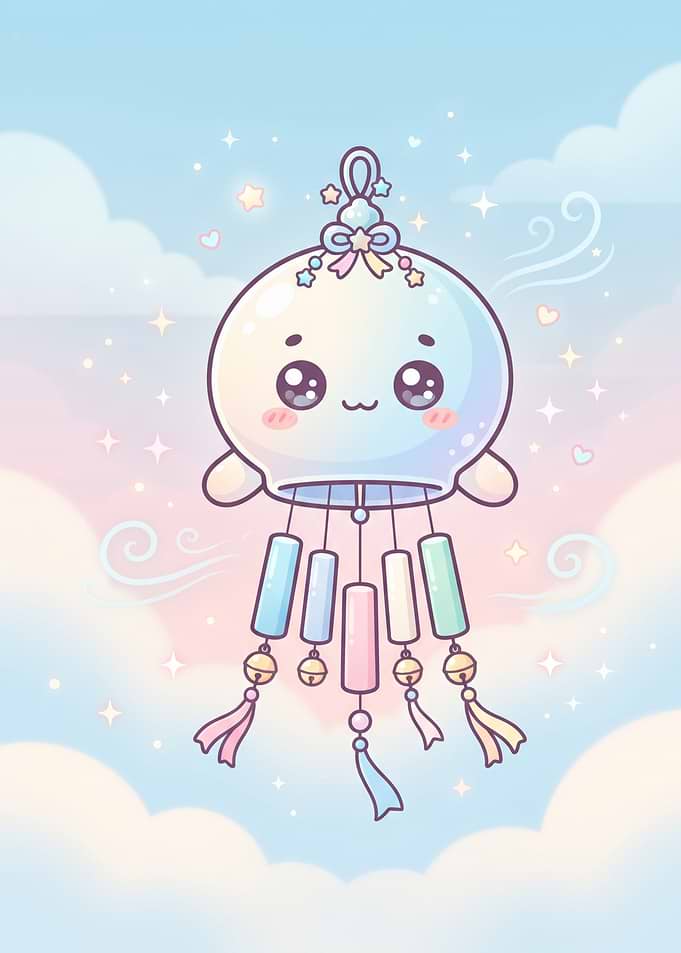 Cute Kawaii Pastel Wind Chime