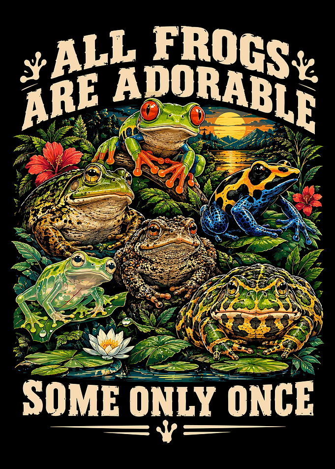 All Frogs Are Adorable Funny Design