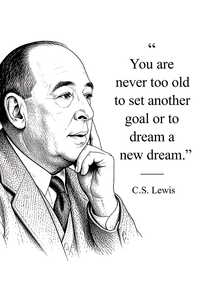 C.S. Lewis Inspirational Quote Portrait