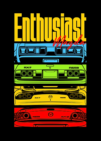 Mazda RX Series Enthusiast Car Poster