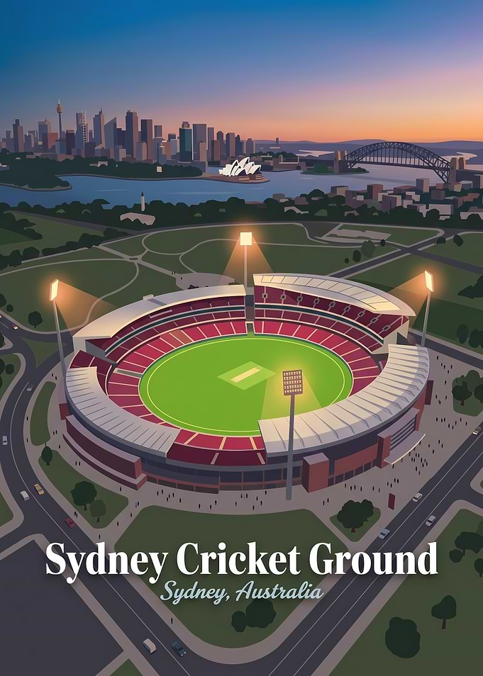 Sydney Cricket Ground Travel Poster