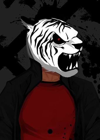 Tiger Mask Vigilante Digital Art