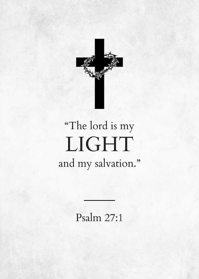 Psalm 27:1 Christian Wall Art