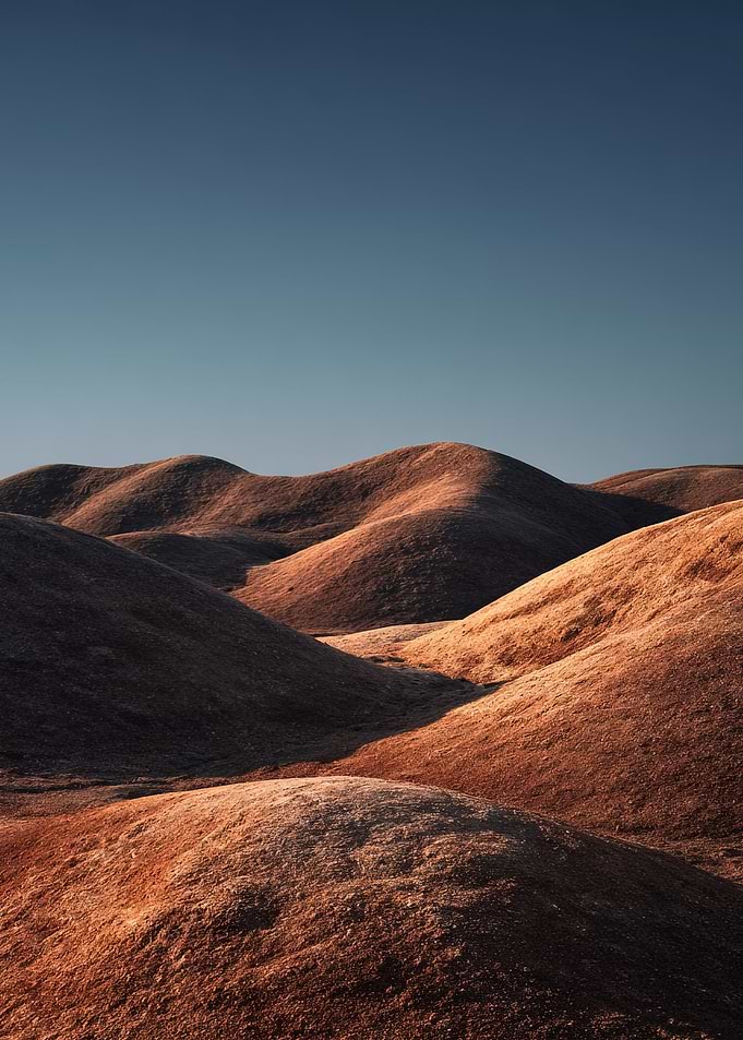 Serene Earth Dunes | Golden Rolling Hills at Sunset