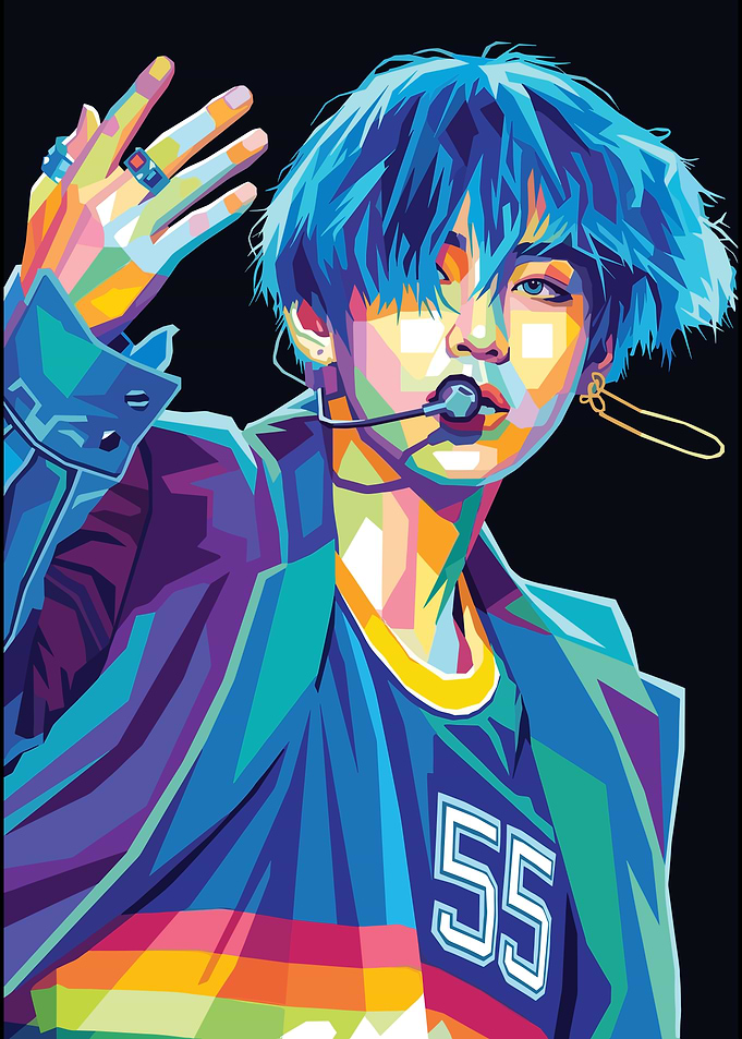 V BTS Pop Art Portrait