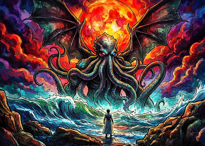 Cosmic Horror Monster Fantasy Poste