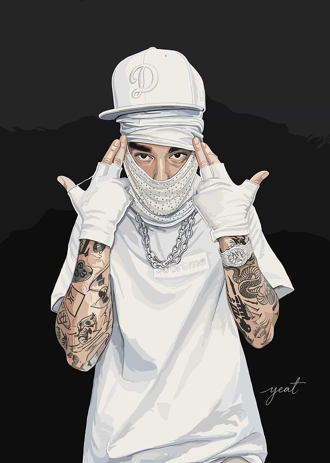 Yeat Digital Illustration Portrait