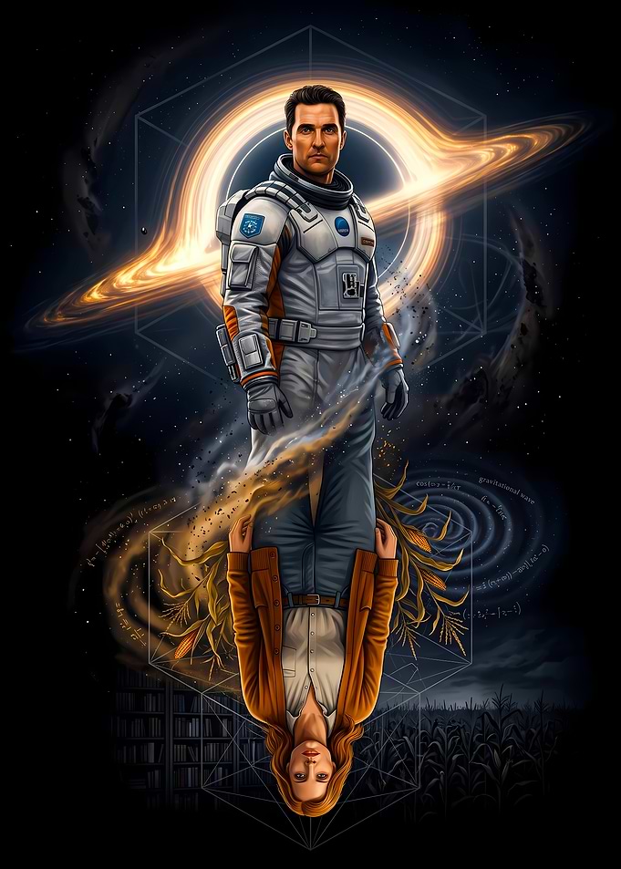 Interstellar Cooper and Murph Poster