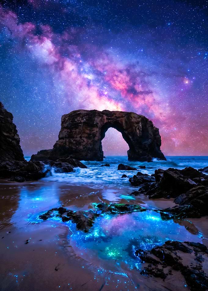 Beach Under Milky Way