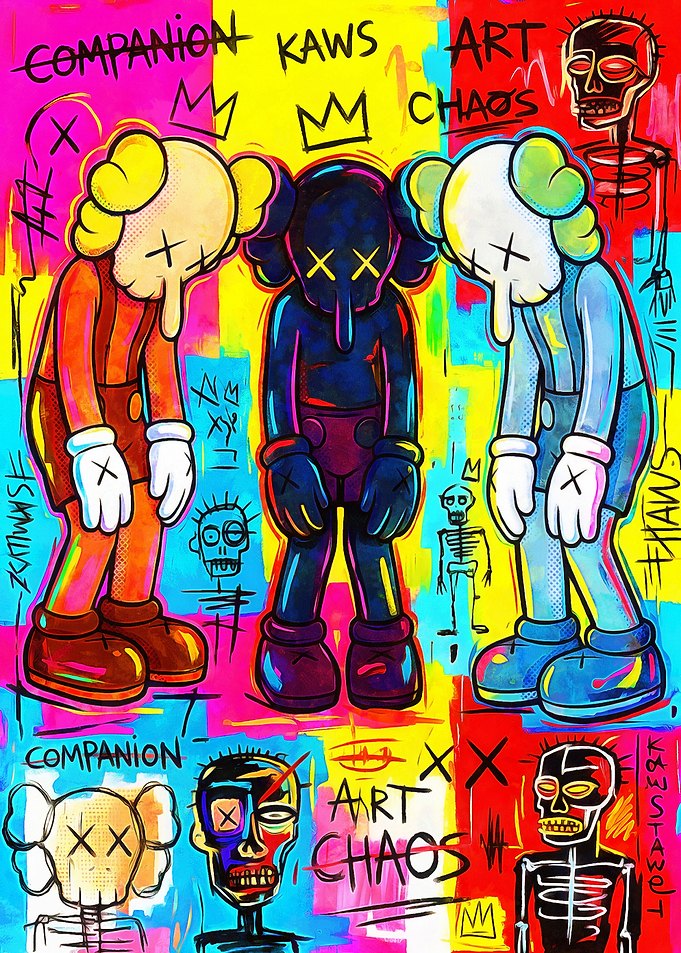 KAWS Companion Pop Art Mashup