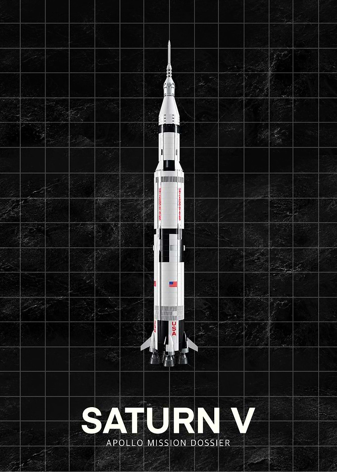 Saturn V Apollo Mission Poster