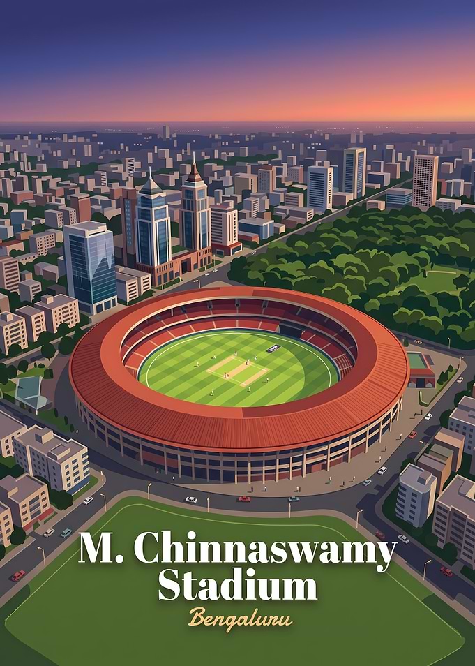 M. Chinnaswamy Stadium Bengaluru Illustration